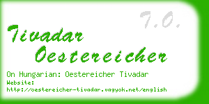 tivadar oestereicher business card